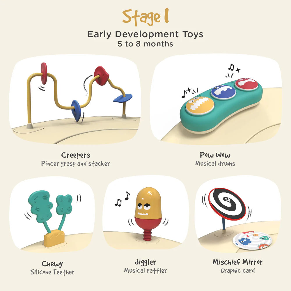 Oribel PortaPlay Stage-Based Activity Center - Monsterland Adventures + Stools Combo