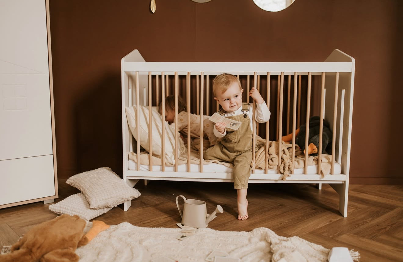 Crib Ida Collection 120x60 cm White-Beechwood Color