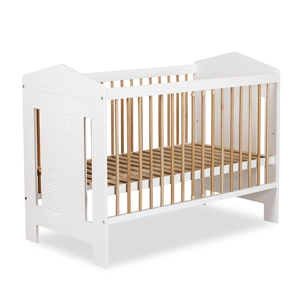 Crib Ida Collection 120x60 cm White-Beechwood Color
