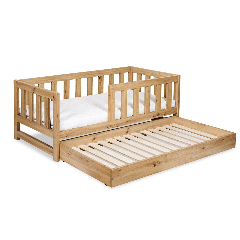 Bed Amelia Oak Collection 160x80 cm with Sleeping Container