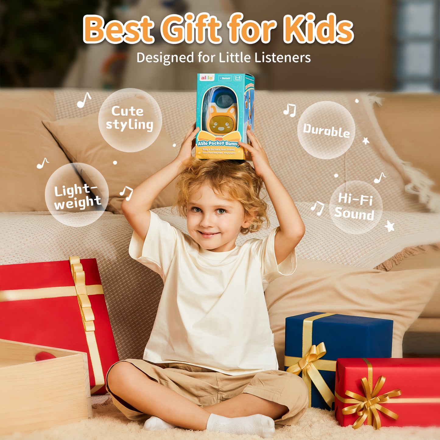 Alilo Pocket Bunny – Portable Kids Music Player & Storytelling Toy