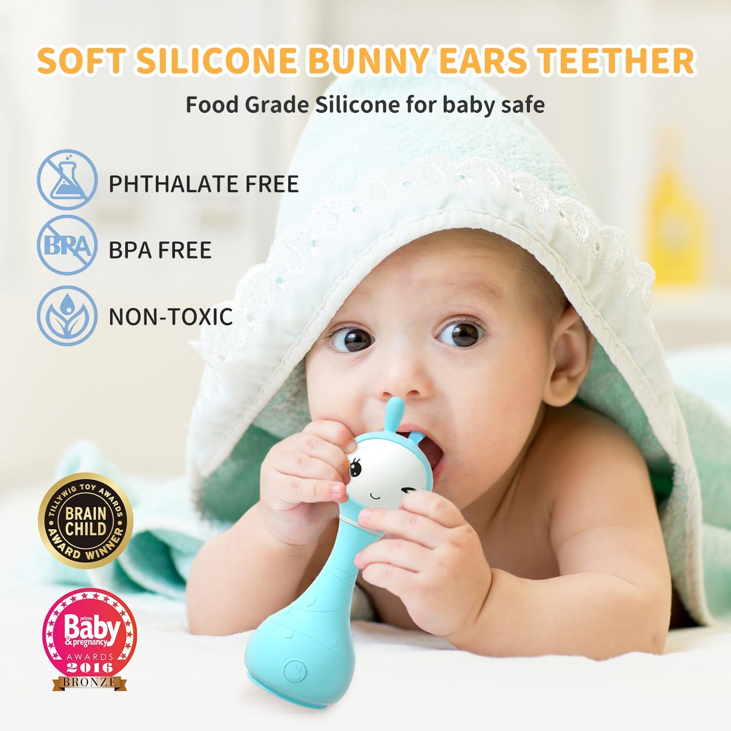 Alilo Smarty Smart Musical Baby Rattle & Nightlight