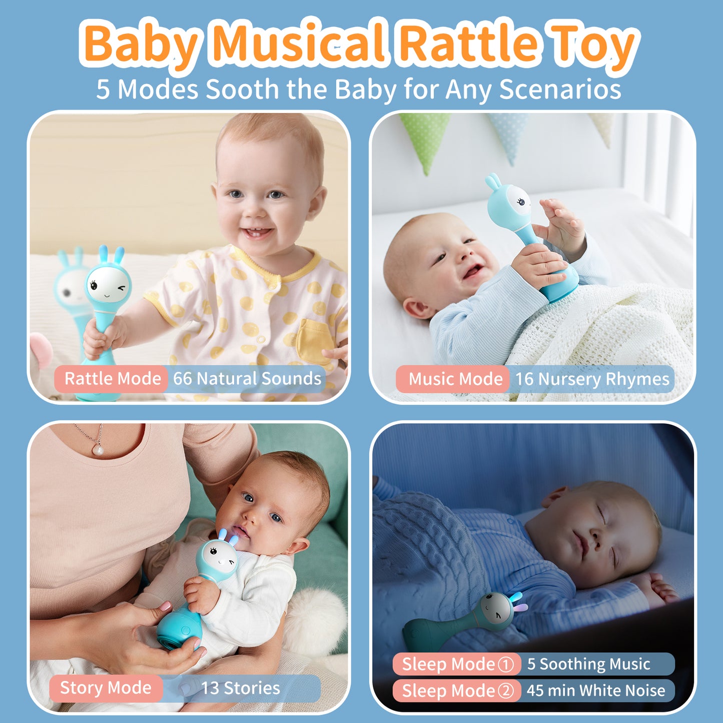 Alilo Smarty Smart Musical Baby Rattle & Nightlight