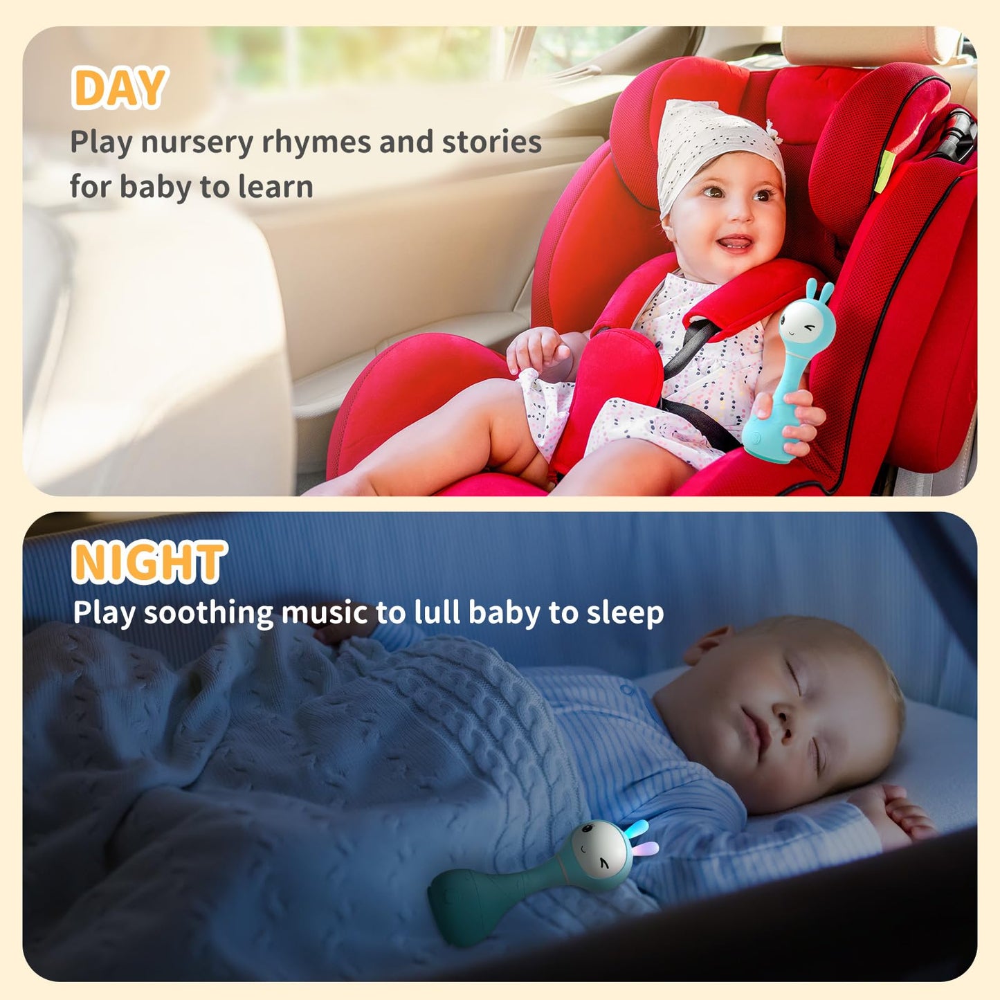 Alilo Smarty Smart Musical Baby Rattle & Nightlight