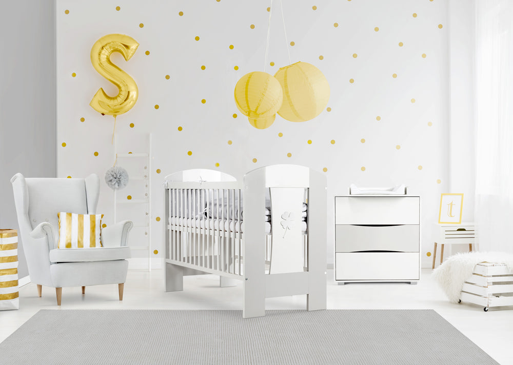 Crib Nati Collection With Grey Bedding Container 120 x 60 cm