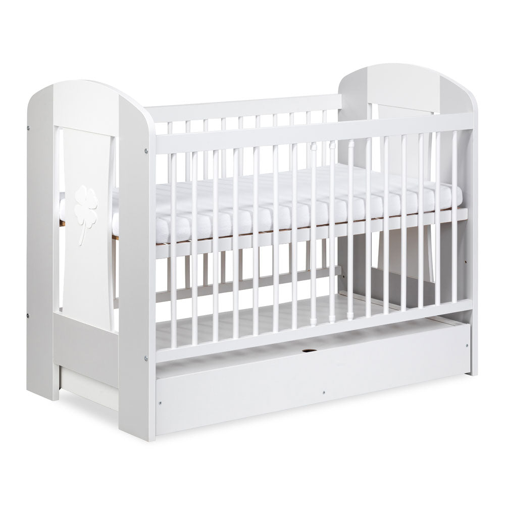 Crib Nati Collection With Grey Bedding Container 120 x 60 cm