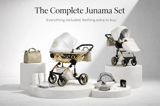 Elevate Your Parenting Journey with the Enchanting Junama Hand Craft Glitter Stroller!