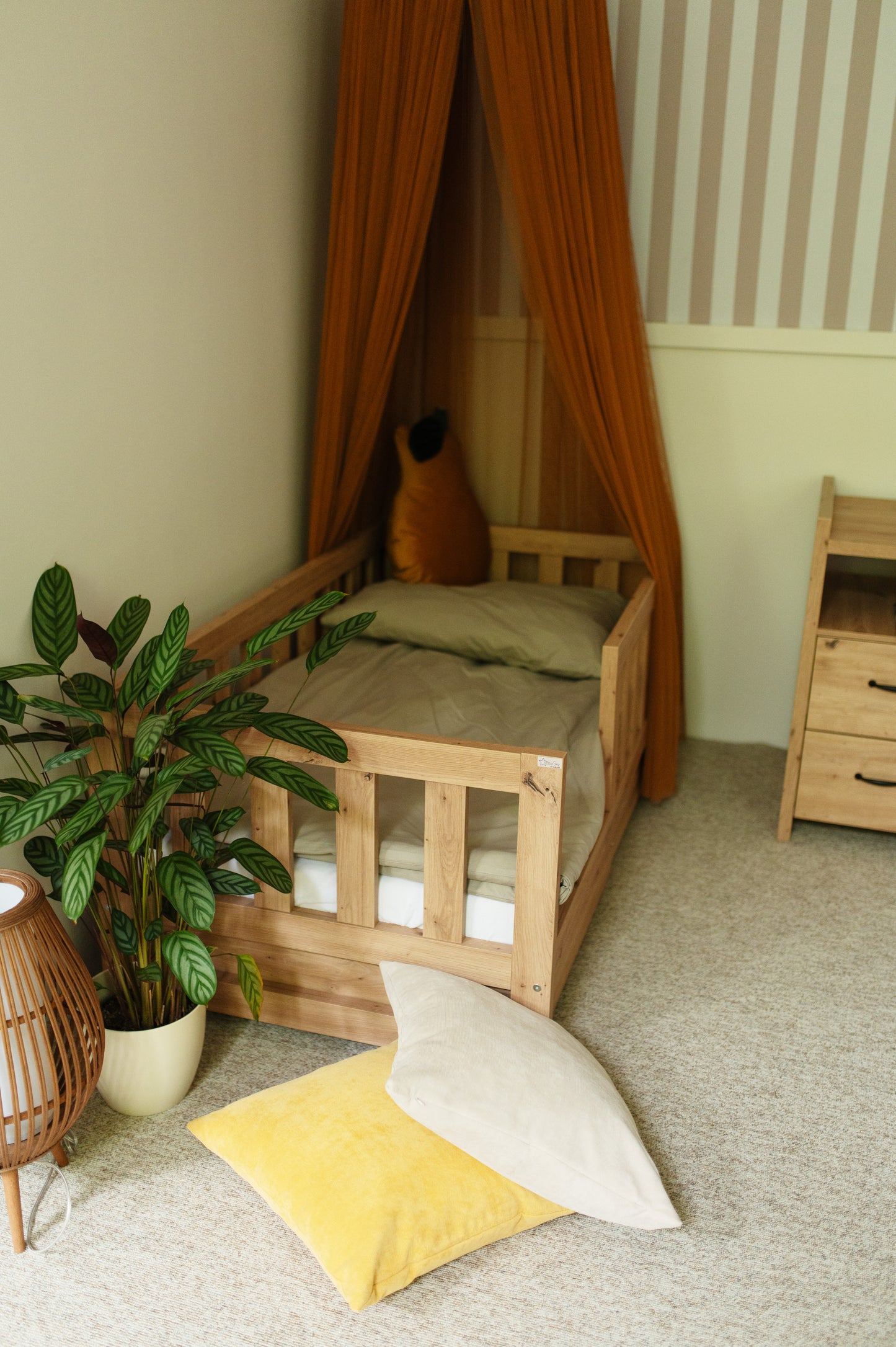 Bed Amelia Oak Collection 160x80 cm with Sleeping Container