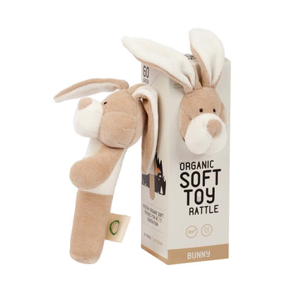 Wooly Organic Rattle Bunny