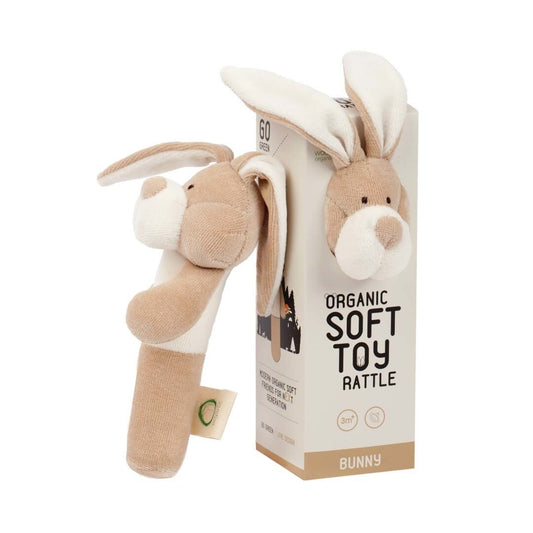 Wooly Organic Rattle Bunny
