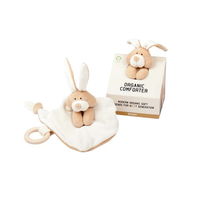 Wooly Organic Conforter Bunny with Wooden Teether