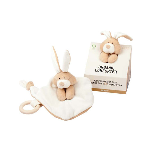 Wooly Organic Conforter Bunny with Wooden Teether