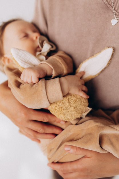 Wooly Organic Pacifier Holder - Bunny