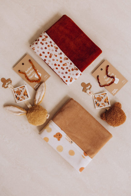 Wooly Organic Pacifier Holder - Bunny