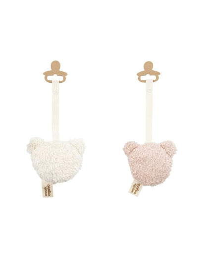 Wooly Organic Pacifier Holder - Teddy