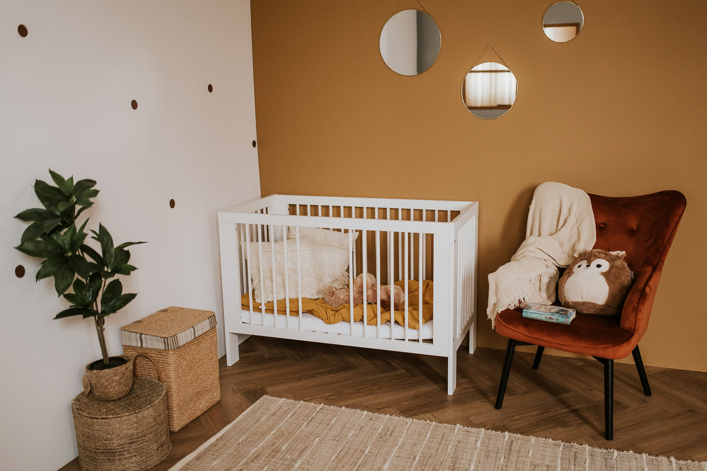 Crib Olivia Collection White 120x60 cm