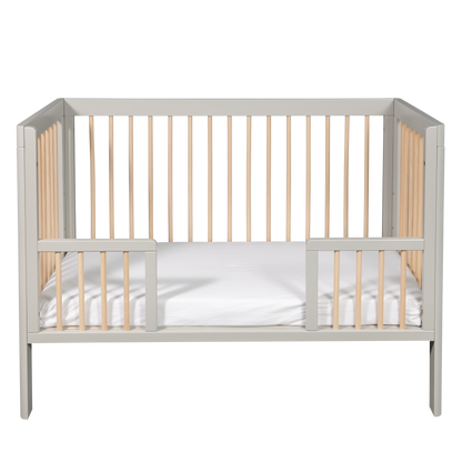Cot Lukas Collection Soft Grey/Wax with Conversion Junior Rail 120x60 cm