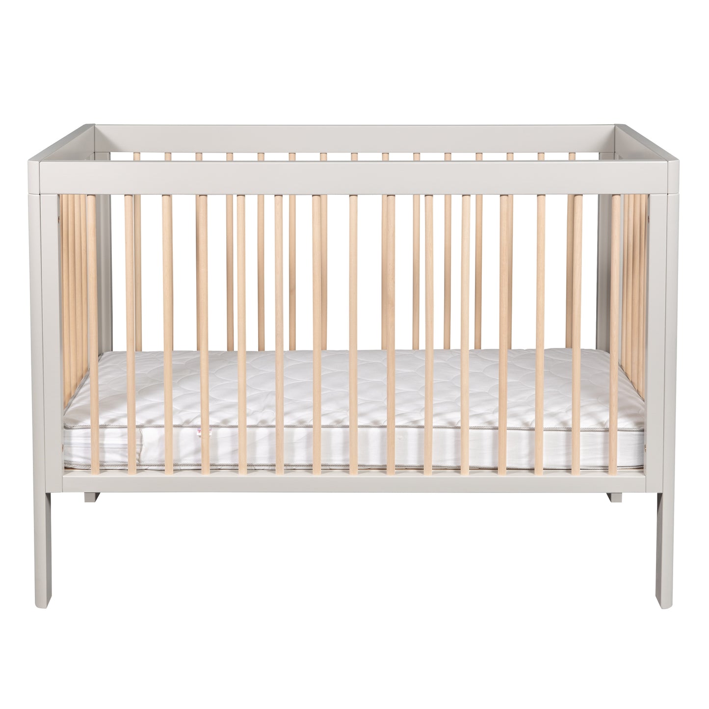 Cot Lukas Collection Soft Grey/Wax with Conversion Junior Rail
