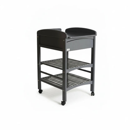Seal grey baby changing table with shelves 