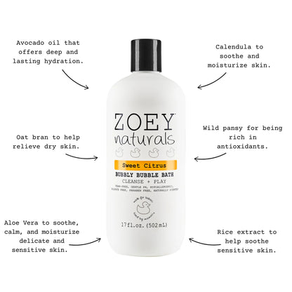 Zoey Naturals Sweet Citrus Bubbly Bubble Bath