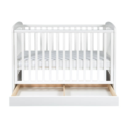 Cot Nina Collection with Dropside and Drawer 120x60 cm