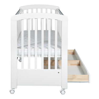 Cot Nina Collection with Dropside and Drawer 120x60 cm