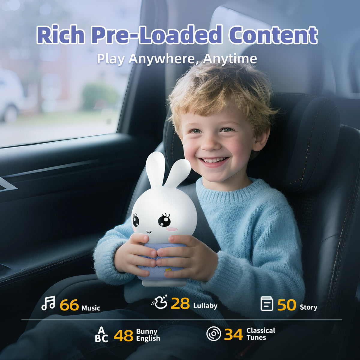Smart AI Bunny - Interactive Educational AI Toy for Curious Young Minds