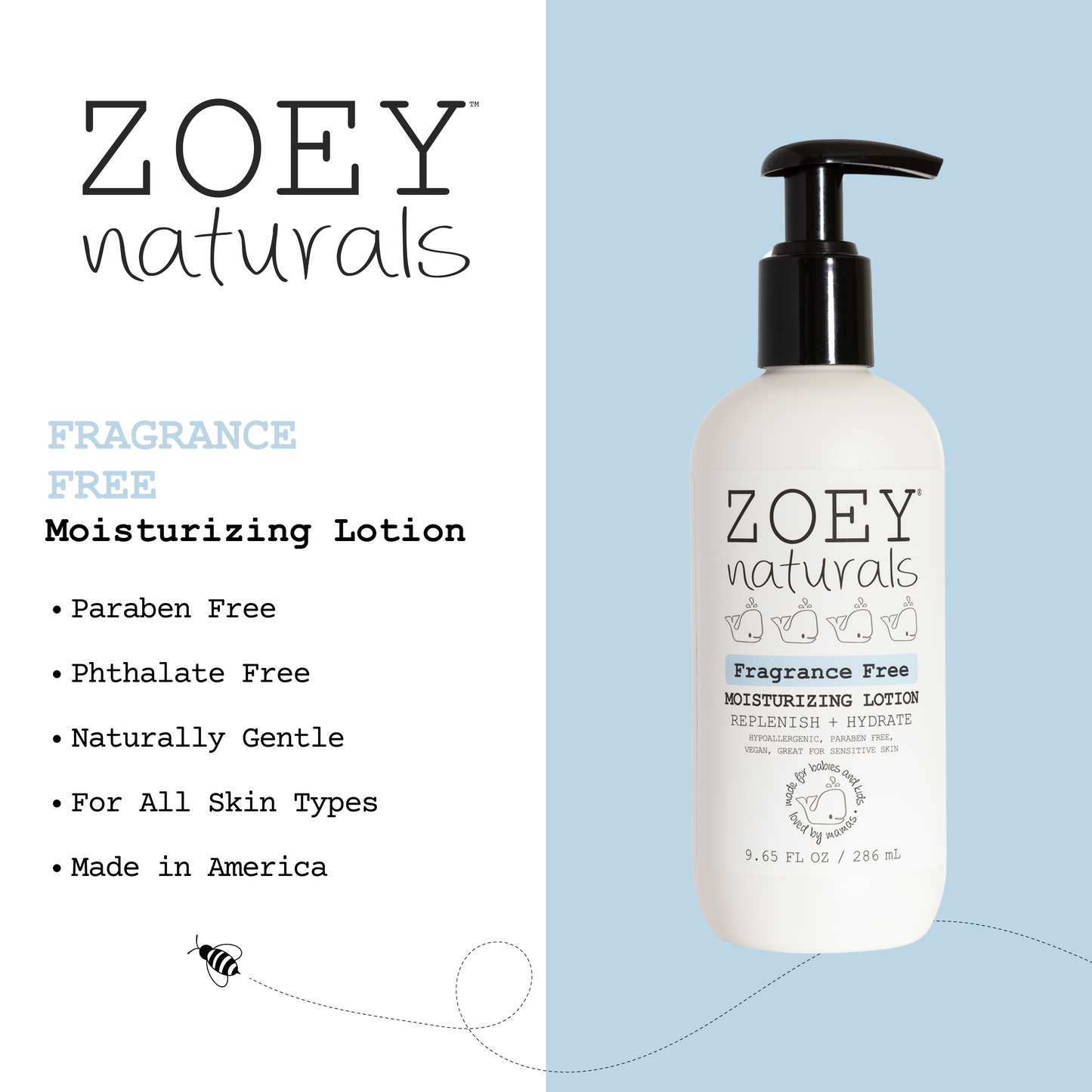 Zoey Naturals Fragrance Free Moisturizing Lotion
