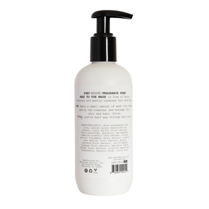 Zoey Naturals Fragrance Free Head To Toe Wash