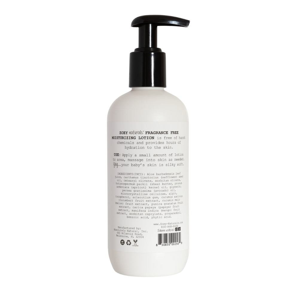 Zoey Naturals Fragrance Free Moisturizing Lotion