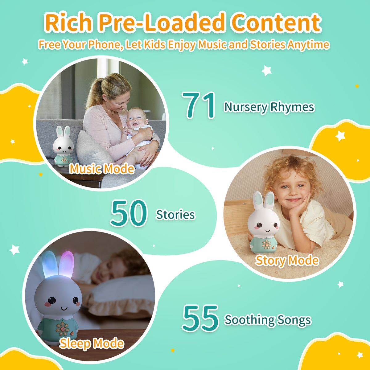 Alilo Honey Bunny - Interactive Storytelling & Educational Bunny for Kids