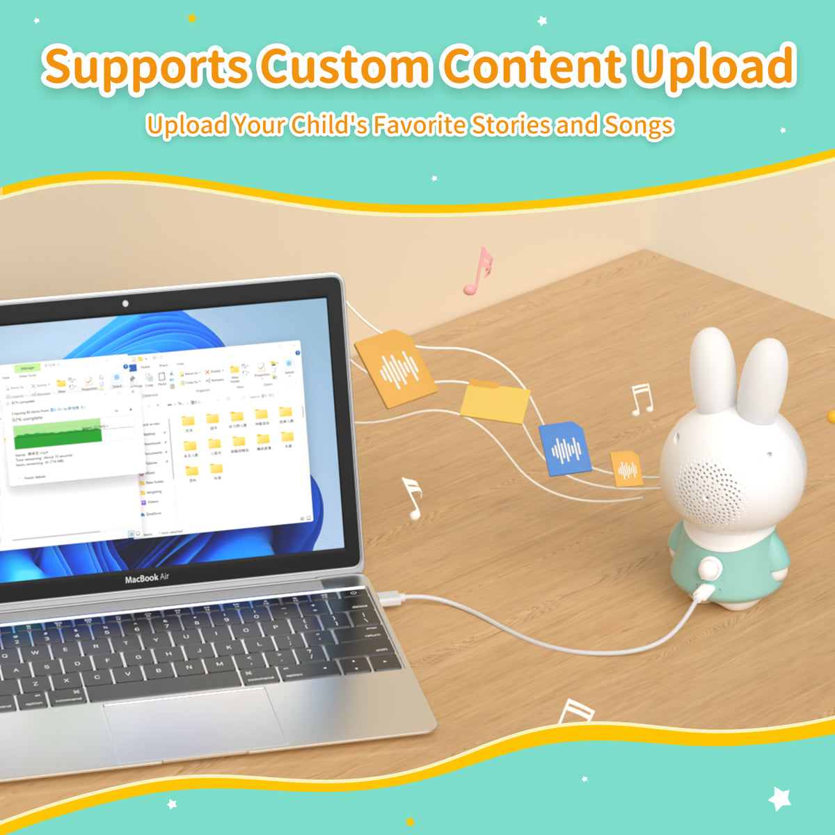 Alilo Honey Bunny - Interactive Storytelling & Educational Bunny for Kids