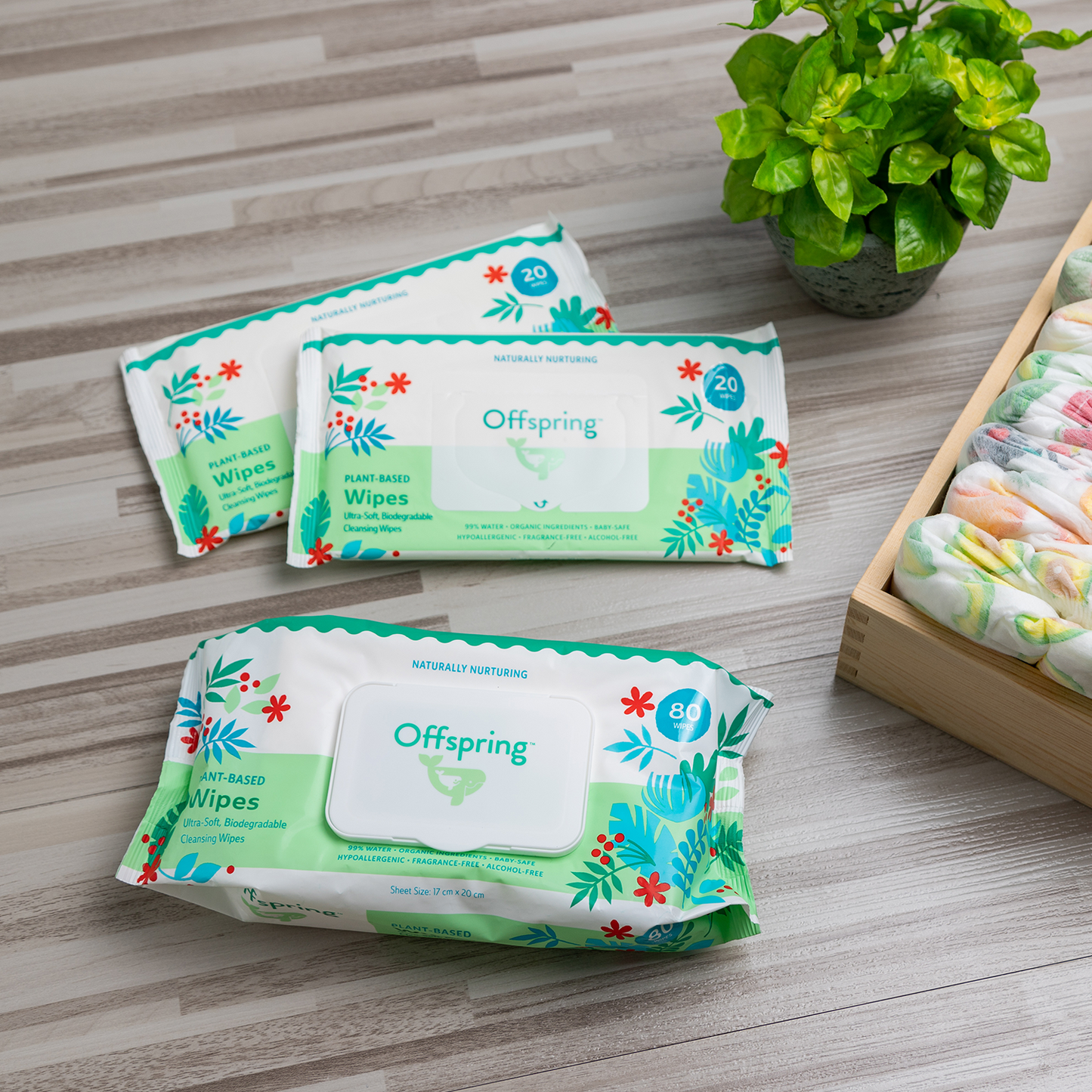 Offspring Plant-Based Water Wipes