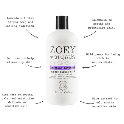 Zoey Naturals Soothing Lavender Bubbly Bubble Bath