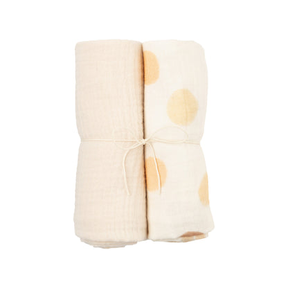 Wooly Organic Muslin Swaddles – 2 Pack