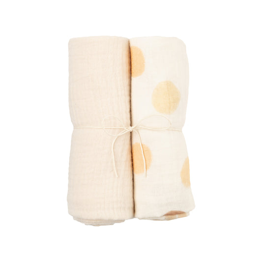 Wooly Organic Muslin Swaddles – 2 Pack