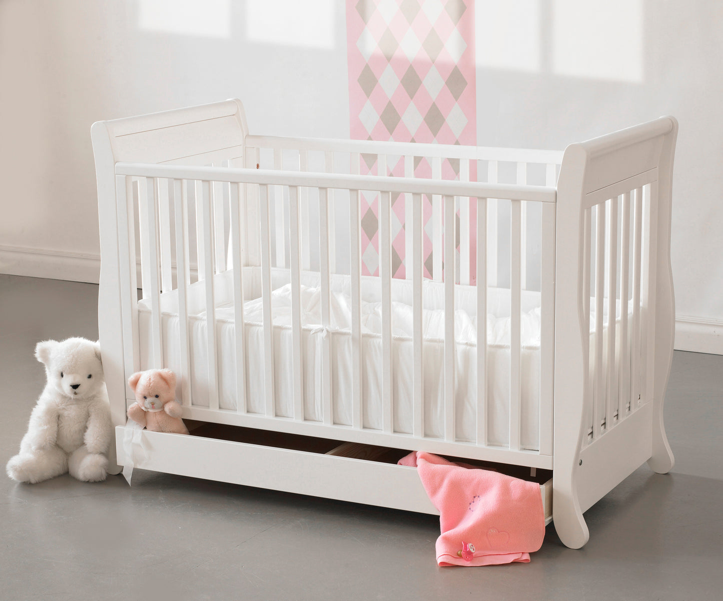 Cot Romantica Collection with Dropside and Drawer