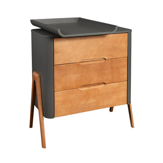 Dresser Torsten Seal Grey/Teak Collection with Changing Top