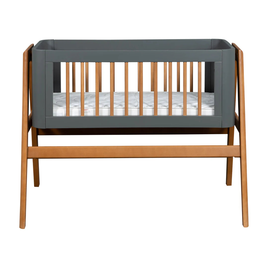 Swinging Cot Torsten Collection Seal Grey/Teak