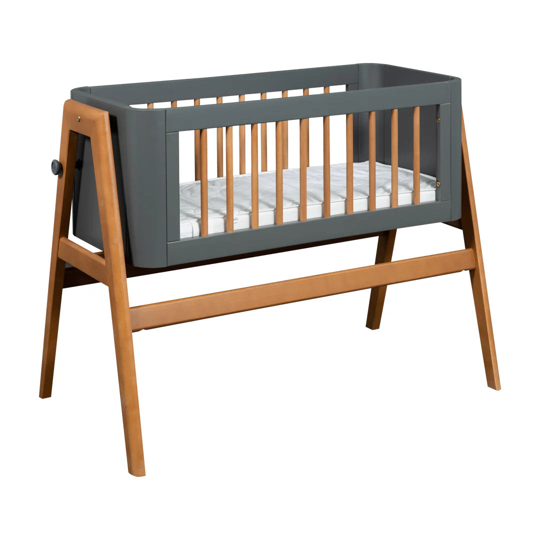 Swinging Cot Torsten Collection Seal Grey/Teak