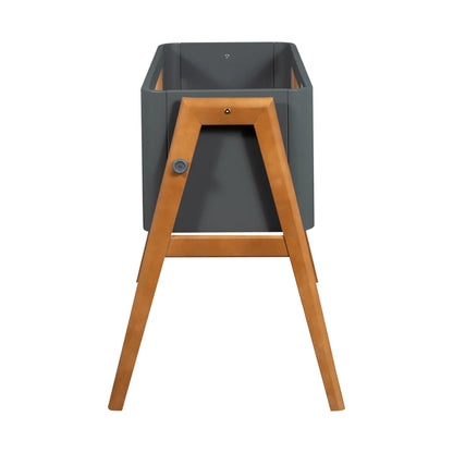 Swinging Cot Torsten Collection Seal Grey/Teak
