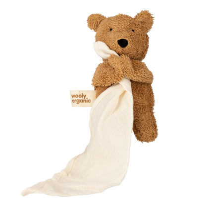 Wooly Organic Muslin Comforter with Soft Toy – Teddy