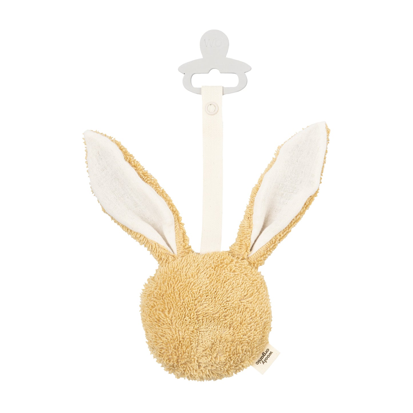 Wooly Organic Pacifier Holder - Bunny