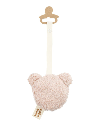 Wooly Organic Pacifier Holder - Teddy