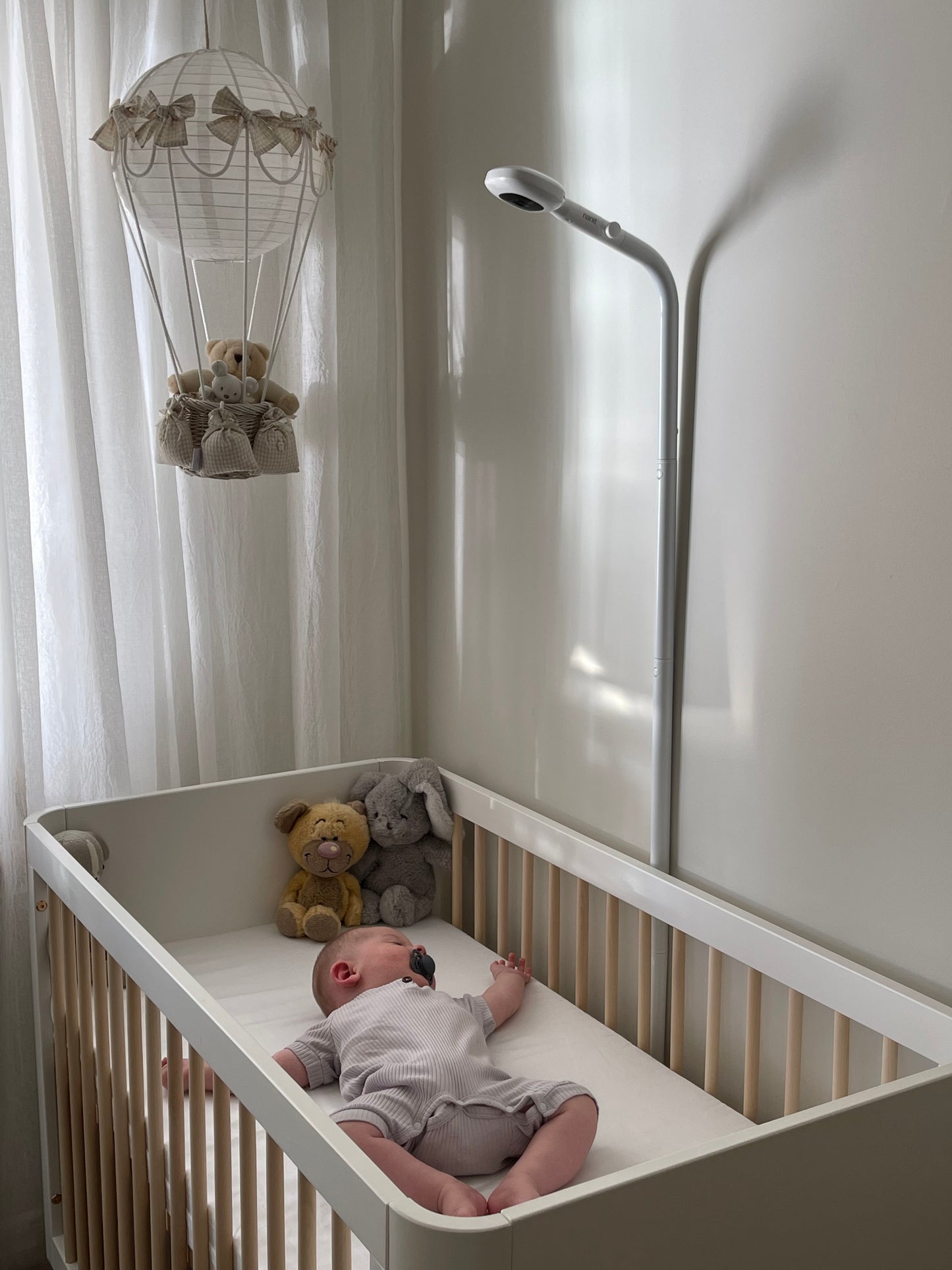 Cot Torsten Whit/Wax Collection with Conversion Junior Rail