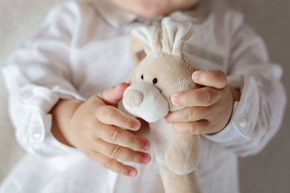 Wooly Organic Rattle Bunny