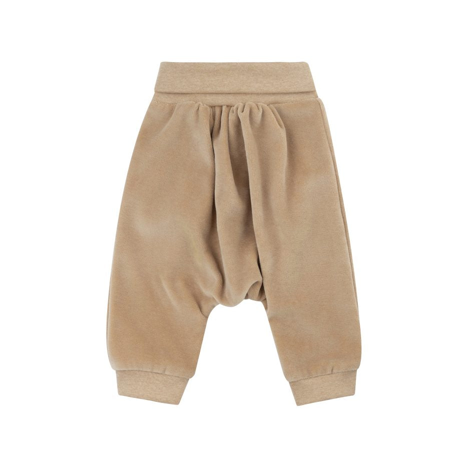 Wooly Organic Teddy Embroidered Sweater and Trousers Set – Light Brown/Caramel Brown