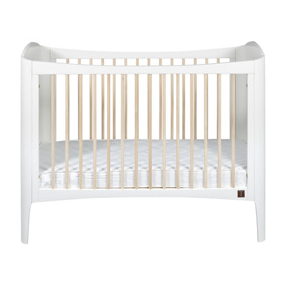 Cot Wave Collection White/Wax with Conversion Rail 120x60 cm