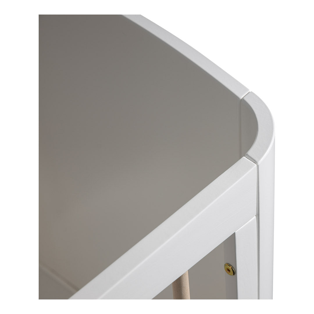 Cot Wave Collection White/Wax with Conversion Rail