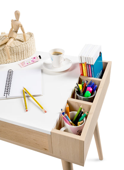 LittleSky Sofie Desk – Scandinavian Beech Wood Study Table